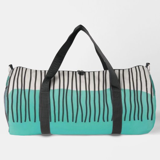 Abstract minimal style sketched trendy Monogram Duffle Bag (Rückseite)