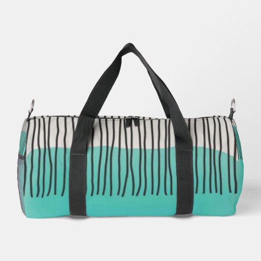 Abstract minimal style sketched trendy Monogram Duffle Bag (Rückseite)