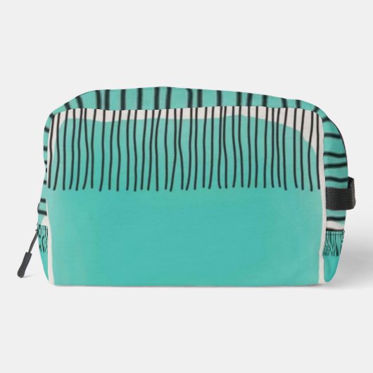 Abstract minimal style sketched trendy Monogram Waschbeutel (Rückseite)