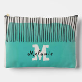 Abstract minimal style sketched trendy Monogram  Zubehörtasche (Vorderseite)
