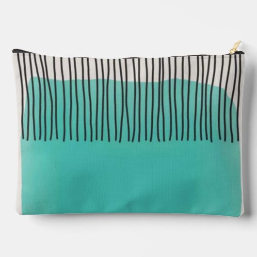 Abstract minimal style sketched trendy Monogram  Zubehörtasche (Rückseite)
