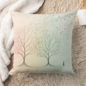 Abstract Minimal Tree of Life Pillow Pastel Kissen (Decke)