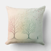 Abstract Minimal Tree of Life Pillow Pastel Kissen (Vorderseite)