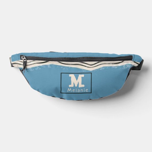 Abstract minimalist artistic lines Monogram Bauchtasche (Ablage )