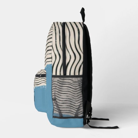 Abstract minimalist artistic lines Monogram Bedruckter Rucksack (Rechts)