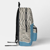 Abstract minimalist artistic lines Monogram Bedruckter Rucksack (Links)