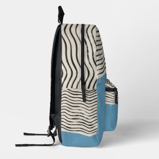 Abstract minimalist artistic lines Monogram Bedruckter Rucksack (Links)