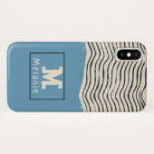 Abstract minimalist artistic lines Monogram Case-Mate iPhone Hülle (Rückseite (Horizontal))