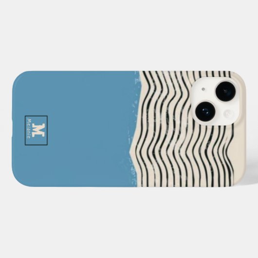 Abstract minimalist artistic lines Monogram Case-Mate iPhone Hülle (Rückseite (Horizontal))