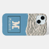 Abstract minimalist artistic lines Monogram Case-Mate iPhone Hülle (Rückseite (Horizontal))