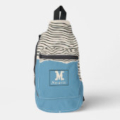 Abstract minimalist artistic lines Monogram Crossbody Bag (Vorderseite)