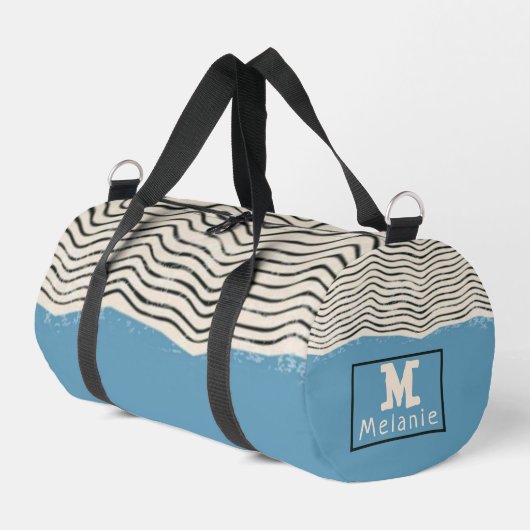 Abstract minimalist artistic lines Monogram Duffle Bag (Linke Seite)
