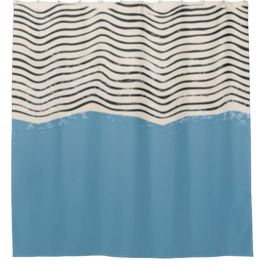 Abstract minimalist artistic lines Monogram Duschvorhang (Vorderseite)