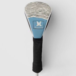 Abstract minimalist artistic lines Monogram Golf Headcover