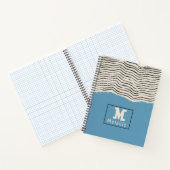 Abstract minimalist artistic lines Monogram Notizblock (Innenseite)