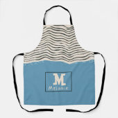 Abstract minimalist artistic lines Monogram Schürze (Vorderseite)