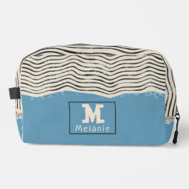 Abstract minimalist artistic lines Monogram Waschbeutel