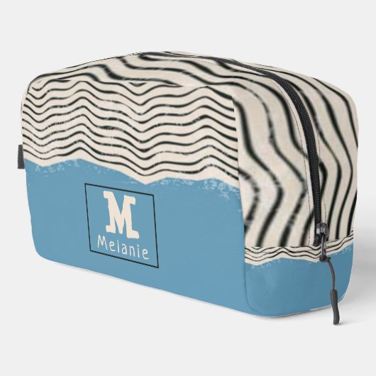 Abstract minimalist artistic lines Monogram Waschbeutel (Rechte Ecke)