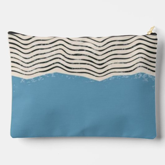 Abstract minimalist artistic lines Monogram Zubehörtasche (Rückseite)