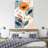Abstract Minimalist Floral Botanical Art Illustrat Leinwanddruck (Insitu (Schlafzimmer))