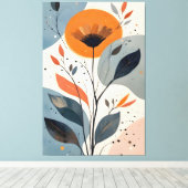 Abstract Minimalist Floral Botanical Art Illustrat Leinwanddruck (Insitu (Holzboden))