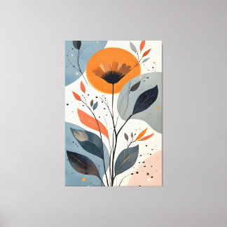 Abstract Minimalist Floral Botanical Art Illustrat Leinwanddruck
