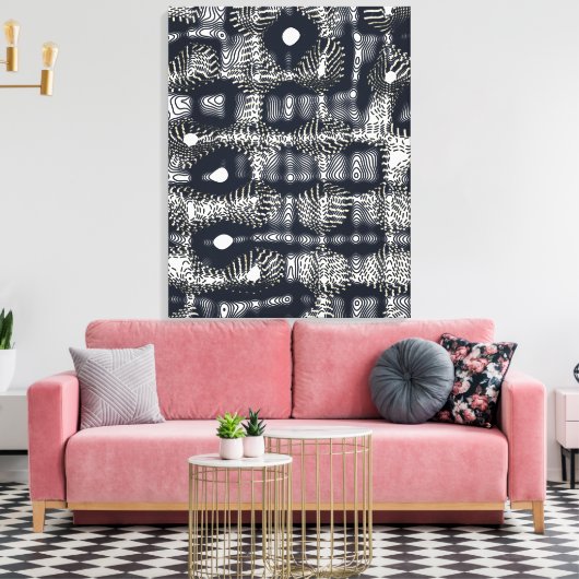Abstract Minimalist Quantum Mechanics pattern  Leinwanddruck (Insitu (Wohnzimmer))