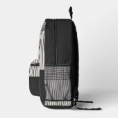 Abstract modern art minimal Monogram retro Bedruckter Rucksack (Rechts)