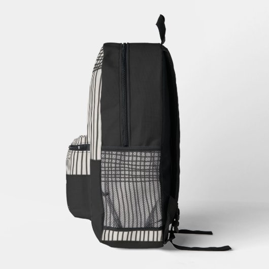 Abstract modern art minimal Monogram retro Bedruckter Rucksack (Rechts)