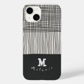 Abstract modern art minimal Monogram retro Case-Mate iPhone Hülle (Rückseite)