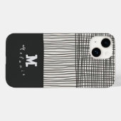 Abstract modern art minimal Monogram retro Case-Mate iPhone Hülle (Rückseite (Horizontal))