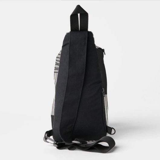 Abstract modern art minimal Monogram retro Crossbody Bag (Rückseite)