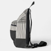 Abstract modern art minimal Monogram retro Crossbody Bag (Rechts)