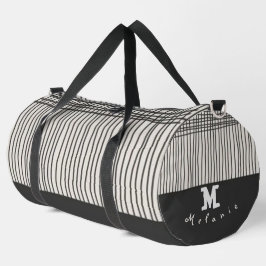 Abstract modern art minimal Monogram retro Duffle Bag