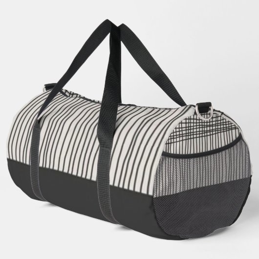 Abstract modern art minimal Monogram retro Duffle Bag (Rechte Ecke)