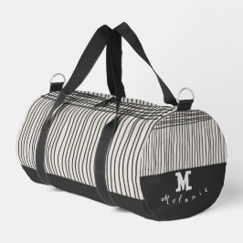 Abstract modern art minimal Monogram retro Duffle Bag