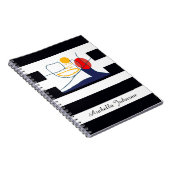 Abstract Modern Art Personalized Name Classic Chic Notizblock (Rechte Seite)