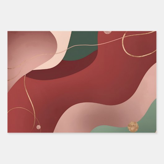 Abstract Modern Christmas Shapes – Minimal Festive Geschenkpapier Set (Vorderseite 3)