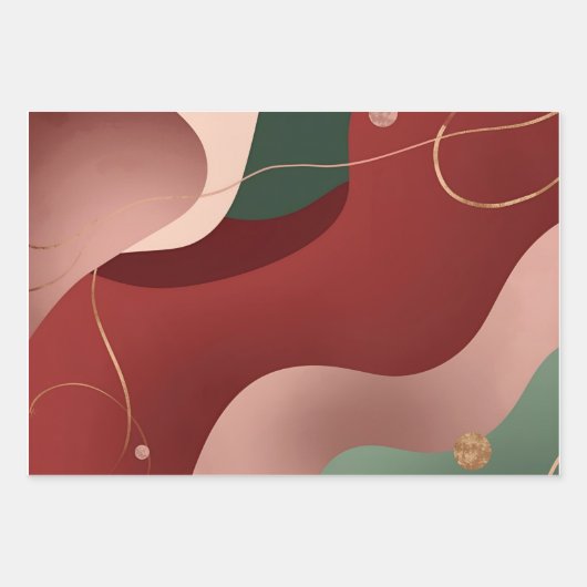 Abstract Modern Christmas Shapes – Minimal Festive Geschenkpapier Set (Vorderseite 2)