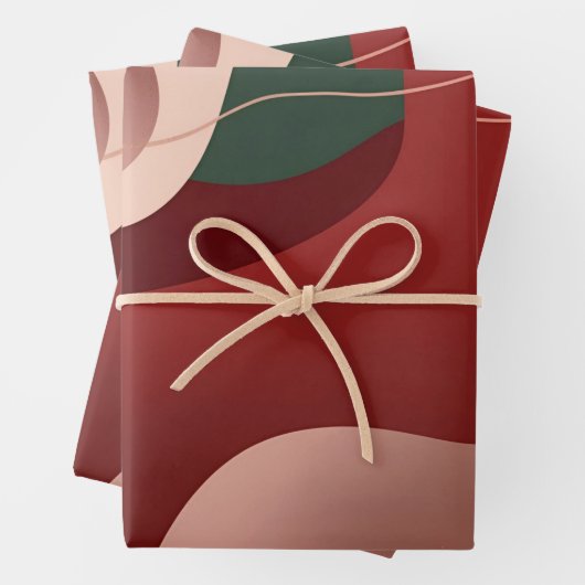 Abstract Modern Christmas Shapes – Minimal Festive Geschenkpapier Set (Beispiel)