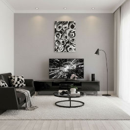  Abstract modern contemporary  circle shapes Leinwanddruck