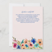 Abstract modern elegant floral watercolor wedding einladung (Rückseite)