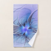 Abstract Modern Fractal Art Lavender Blue Badhandtuch Set (Handtuch)