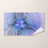 Abstract Modern Fractal Art Lavender Blue Badhandtuch Set (Handtuch)
