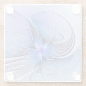 Abstract Modern Fractal Art Lavender Blue Glasuntersetzer (Rückseite)