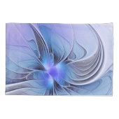 Abstract Modern Fractal Art Lavender Blue Kissenbezug (Rückseite)