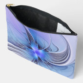Abstract Modern Fractal Art Lavender Blue Zubehörtasche (Offen)