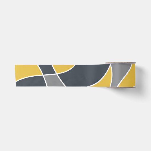 Abstract, modern, geometric, trendy pattern satinband (Vorderseite)