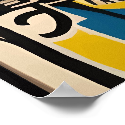 Abstract Modern Jazz Wall Art Poster (Ecke)