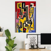 Abstract Modern Jazz Wall Art Poster (Heimbüro)